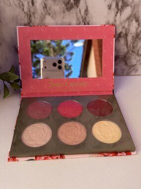 Juicy Couture Rosy Complexion Palette Blush Highlighter 6 Shade Mirror Set